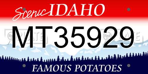 MT35929 Idaho License Plate