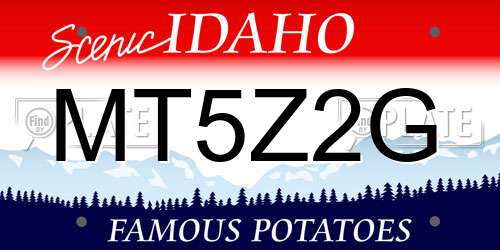 MT5Z2G Idaho License Plate