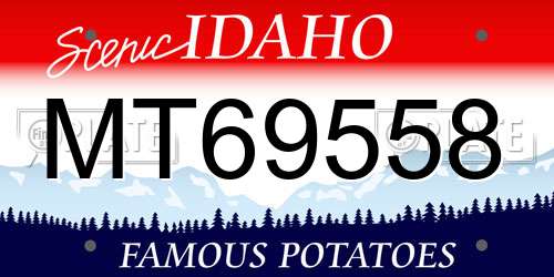 MT69558 Idaho License Plate