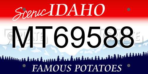 MT69588 Idaho License Plate