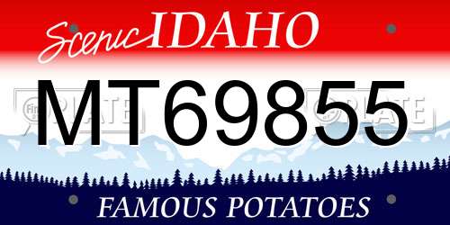 MT69855 Idaho License Plate