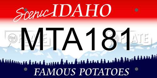 MTA181 Idaho License Plate