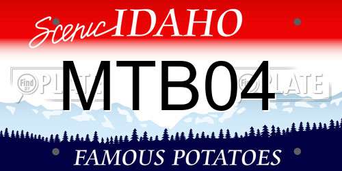 MTB04 Idaho License Plate