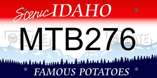 MTB276 Idaho License Plate
