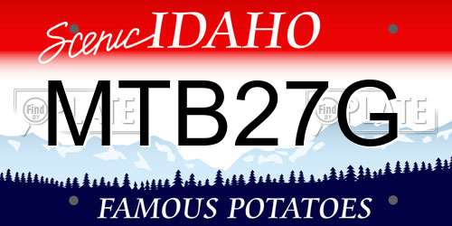 MTB27G Idaho License Plate