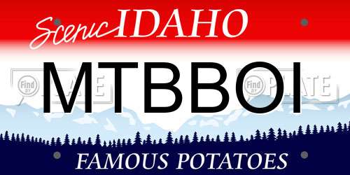 MTBBOI Idaho License Plate