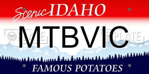 MTBVIC Idaho License Plate