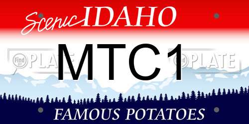 MTC1 Idaho License Plate