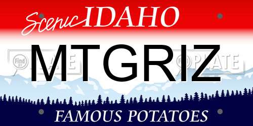 MTGRIZ Idaho License Plate