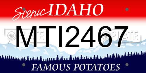 MTI2467 Idaho License Plate