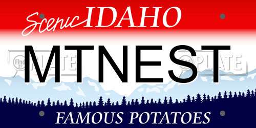 MTNEST Idaho License Plate