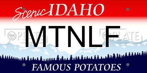 MTNLF Idaho License Plate