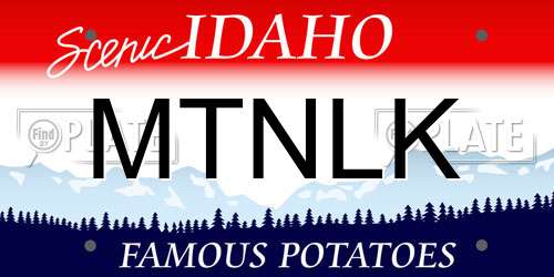 MTNLK Idaho License Plate