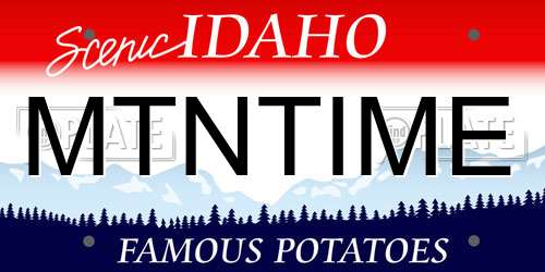 MTNTIME Idaho License Plate