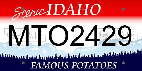 MTO2429 Idaho License Plate