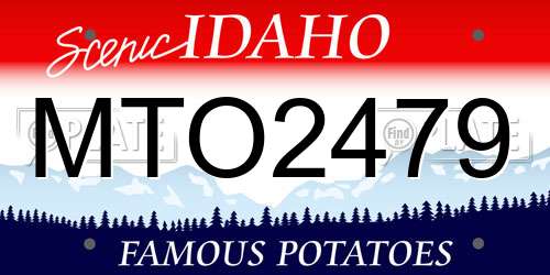 MTO2479 Idaho License Plate