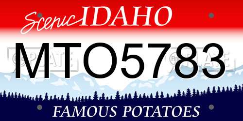 MTO5783 Idaho License Plate