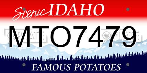 MTO7479 Idaho License Plate