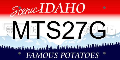 MTS27G Idaho License Plate