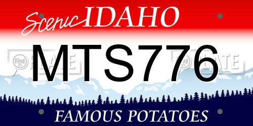 MTS776 Idaho License Plate