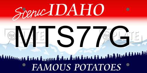MTS77G Idaho License Plate
