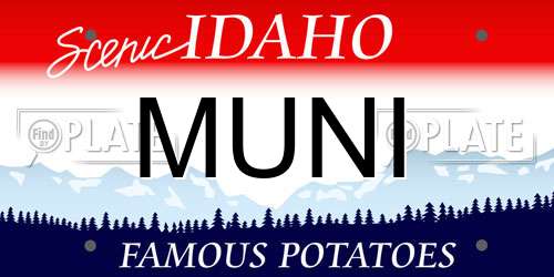 MUNI Idaho License Plate