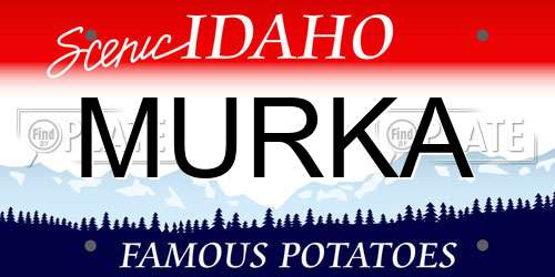 MURKA Idaho License Plate