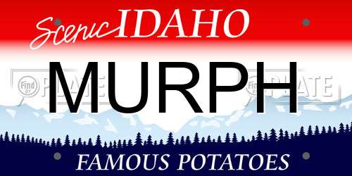 MURPH Idaho License Plate