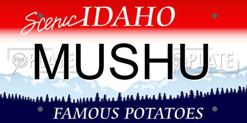 MUSHU Idaho License Plate