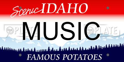 MUSIC Idaho License Plate