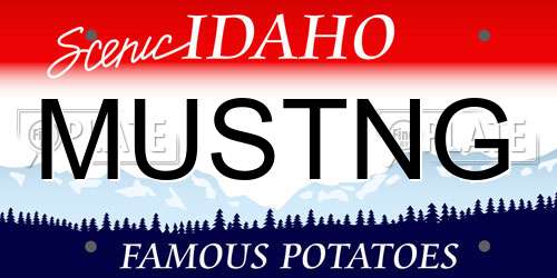 MUSTNG Idaho License Plate