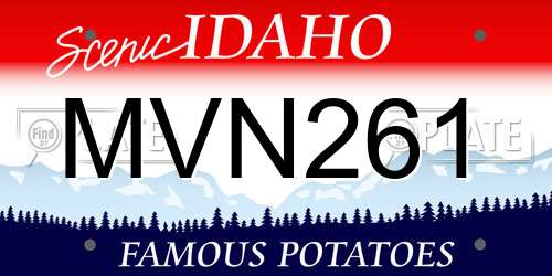 MVN261 Idaho License Plate