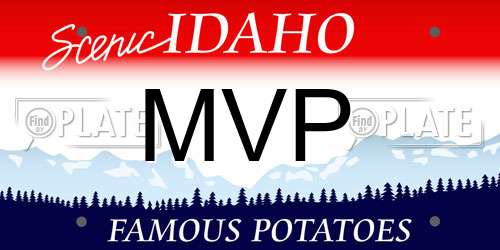 MVP Idaho License Plate