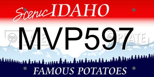 MVP597 Idaho License Plate