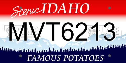 MVT6213 Idaho License Plate