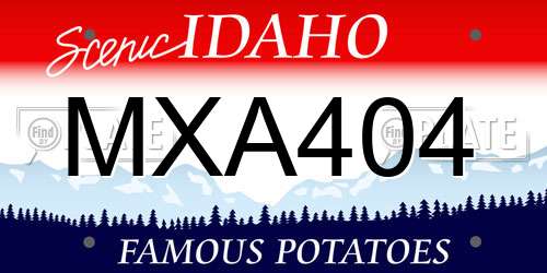 MXA404 Idaho License Plate