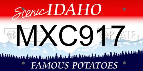 MXC917 Idaho License Plate
