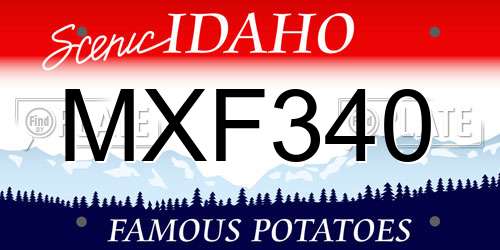 MXF340 Idaho License Plate