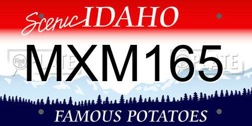 MXM165 Idaho License Plate