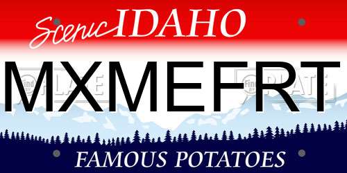MXMEFRT Idaho License Plate