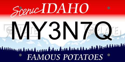 MY3N7Q Idaho License Plate