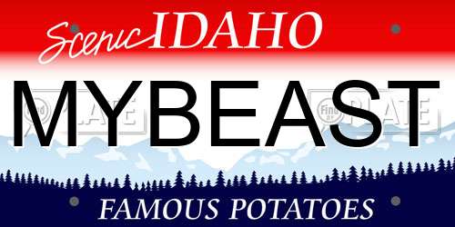 MYBEAST Idaho License Plate