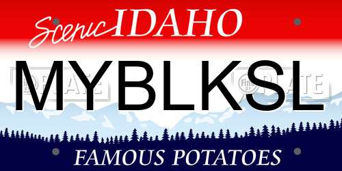 MYBLKSL Idaho License Plate