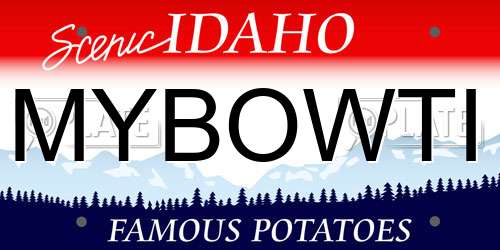 MYBOWTI Idaho License Plate
