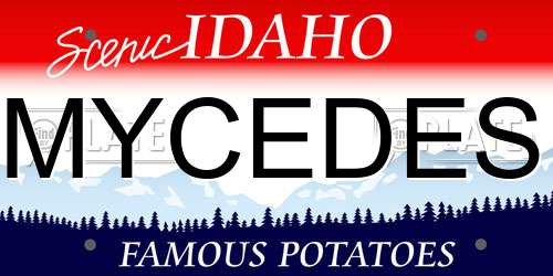MYCEDES Idaho License Plate