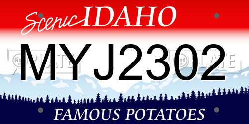 MYJ2302 Idaho License Plate
