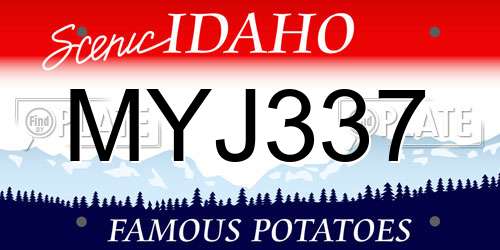 MYJ337 Idaho License Plate