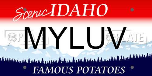 MYLUV Idaho License Plate