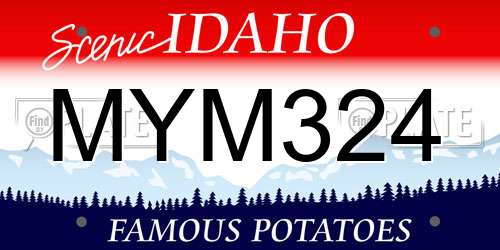MYM324 Idaho License Plate
