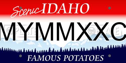 MYMMXXC Idaho License Plate
